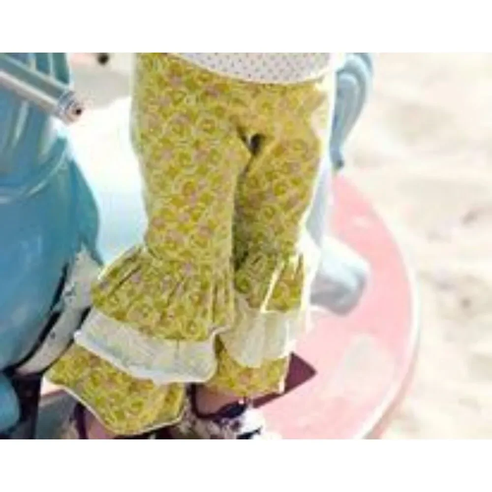 NEW Matilda Jane girls leggings 10 12 yellow Davinci Benny pants Character Count